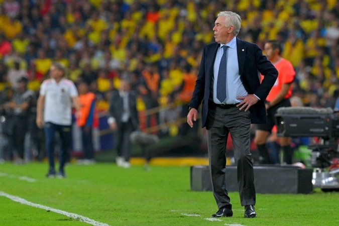 Primeira partida de Ancelotti com a Seleção Brasileira teve defesa sólida no empate sem gols com o Equador - (crédito: AFP) Primeira partida de Ancelotti com a Seleção Brasileira teve defesa sólida no empate sem gols com o Equador - (crédito: AFP)