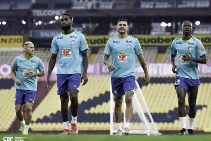 Brasil define numeração com Vini Jr sendo o 10  -  (crédito:  Foto: Rafael Ribeiro / CBF)