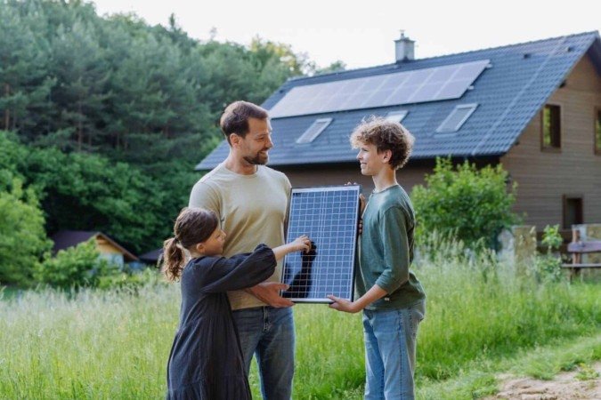 Além da economia, o sistema de energia solar valoriza o imóvel e contribui diretamente para a sustentabilidade ambiental (Imagem: Halfpoint | Shutterstock) - (crédito: EdiCase) Além da economia, o sistema de energia solar valoriza o imóvel e contribui diretamente para a sustentabilidade ambiental (Imagem: Halfpoint | Shutterstock) - (crédito: EdiCase)