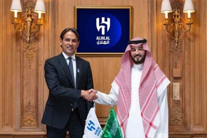Vice-campeão da Champions com a Inter de Milão, Inzaghi assinou contrato de dois anos com o Al-Hilal - (crédito: Foto: Divulgação) Vice-campeão da Champions com a Inter de Milão, Inzaghi assinou contrato de dois anos com o Al-Hilal - (crédito: Foto: Divulgação)