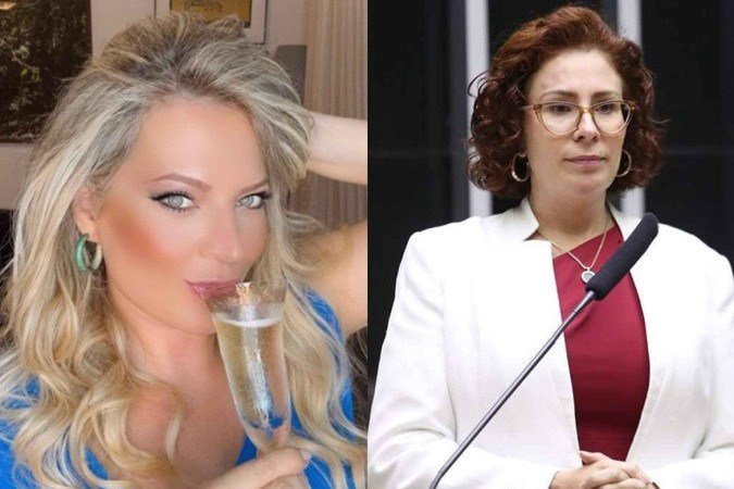 Joice celebrou a prisão de Zambelli em postagem no X -  (crédito: Reprodução/Redes sociais -  Zeca Ribeiro/Câmara dos Deputados)