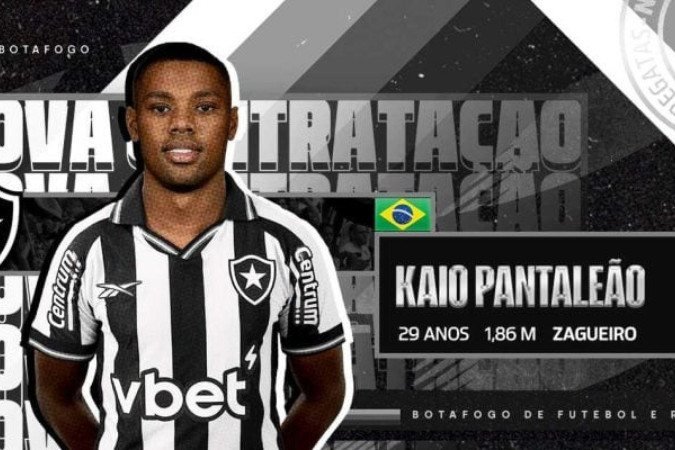 Kaio Pantaleão, que defendia as cores Krasnodar, da Rússia, é o novo reforço do Botafogo - (crédito: Foto: Divulgação/Botafogo) Kaio Pantaleão, que defendia as cores Krasnodar, da Rússia, é o novo reforço do Botafogo - (crédito: Foto: Divulgação/Botafogo)