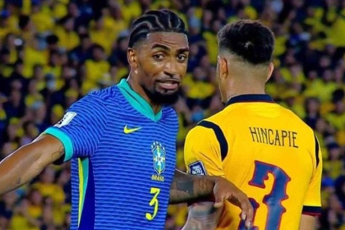 Alexsandro, titular da zaga no empate do Brasil com o Equador - (crédito: Foto: Reprodução de TV) Alexsandro, titular da zaga no empate do Brasil com o Equador - (crédito: Foto: Reprodução de TV)