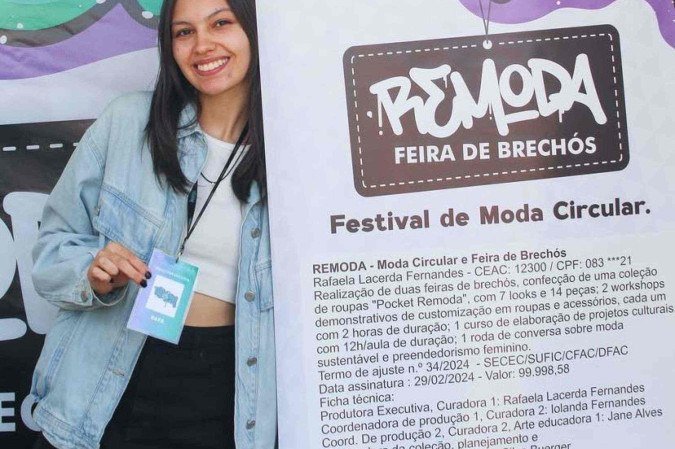 A produtora cultural Rafaela Lacerda criou o evento Remoda, que reúne brechós do DF
