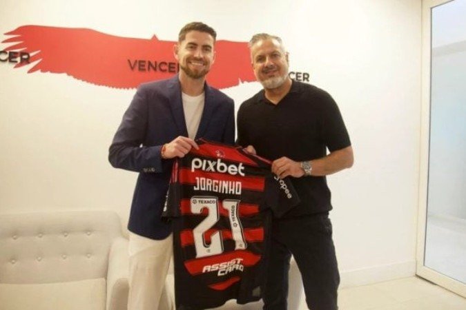 Jorginho é novo reforço do Flamengo - (crédito: Foto: Divulgação/Flamengo) Jorginho é novo reforço do Flamengo - (crédito: Foto: Divulgação/Flamengo)