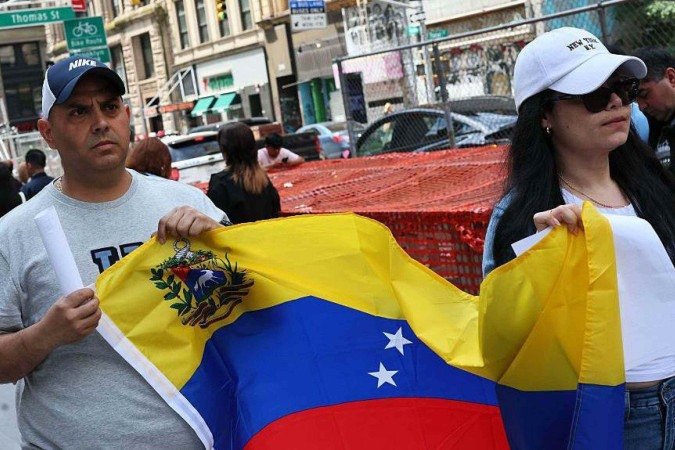 Venezuela é um dos países mais afetados por medidas anti-imigração do governo Trump - (crédito: Ivan McGregor/Anadolu via Getty Images) Venezuela é um dos países mais afetados por medidas anti-imigração do governo Trump - (crédito: Ivan McGregor/Anadolu via Getty Images)