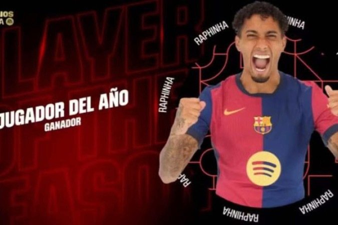 Raphinha se destacou com a camisa do Barcelona, na conquista da La Liga - (crédito: Foto: Divulgação / LaLiga) Raphinha se destacou com a camisa do Barcelona, na conquista da La Liga - (crédito: Foto: Divulgação / LaLiga)