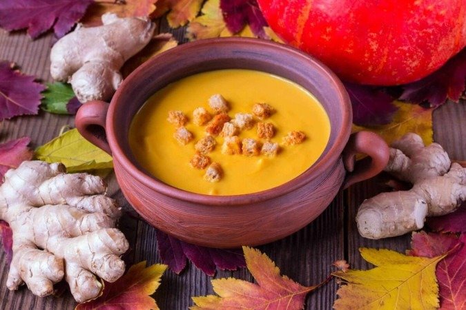 Creme de abóbora com gengibre (Imagem: Tat2821 | Shutterstock) - (crédito: EdiCase) Creme de abóbora com gengibre (Imagem: Tat2821 | Shutterstock) - (crédito: EdiCase)