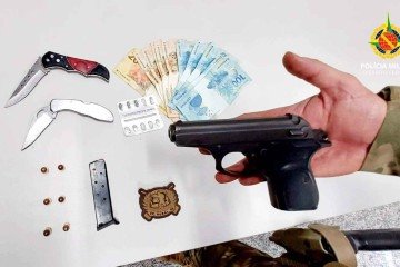 Arma estava em posse de um adolescente -  (crédito: PMDF/Divulgação)