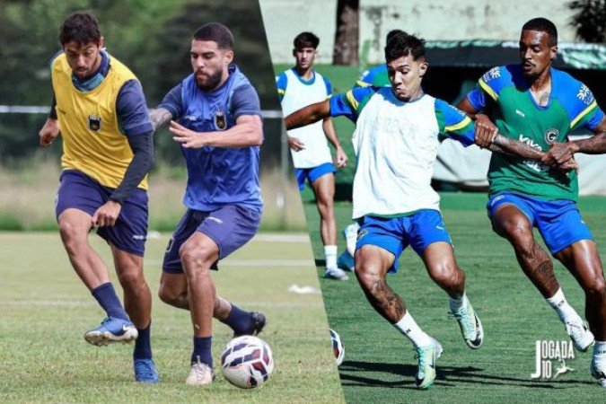 Goiás e Volta Redonda se enfrentam pela 11ª rodada da Série B - (crédito: Foto: Anderson Mendes / COMKT-VRFC;Divulgação/ Goias) Goiás e Volta Redonda se enfrentam pela 11ª rodada da Série B - (crédito: Foto: Anderson Mendes / COMKT-VRFC;Divulgação/ Goias)