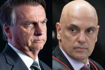 Jair Bolsonaro tem primeiro encontro com Alexandre de Moraes após virar réu por tentativa de golpe de Estado -  (crédito: Cristobal Herrera/EFE | Divulgação/TSE)