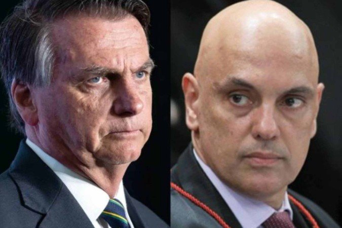 Jair Bolsonaro tem primeiro encontro com Alexandre de Moraes após virar réu por tentativa de golpe de Estado - (crédito: Cristobal Herrera/EFE | Divulgação/TSE) Jair Bolsonaro tem primeiro encontro com Alexandre de Moraes após virar réu por tentativa de golpe de Estado - (crédito: Cristobal Herrera/EFE | Divulgação/TSE)