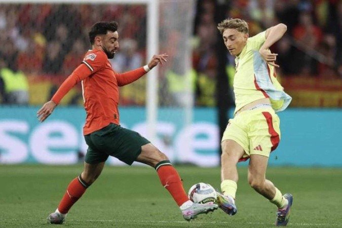Cristiano Ronaldo marca em jogo que valeu o título da Nations a Portugal - (crédito: Foto: Divulgação/ UEFA EURO) Cristiano Ronaldo marca em jogo que valeu o título da Nations a Portugal - (crédito: Foto: Divulgação/ UEFA EURO)