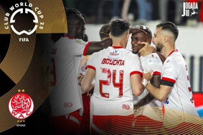 O Wydad quer mostrar a força do futebol marroquino - (crédito: Foto: Arte Jogada10 sobre foto de divulgação / Widad Casablanca ) O Wydad quer mostrar a força do futebol marroquino - (crédito: Foto: Arte Jogada10 sobre foto de divulgação / Widad Casablanca )