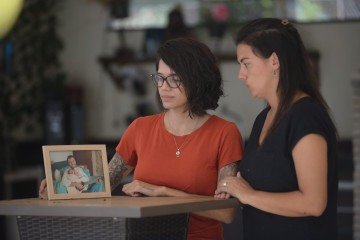 Lara Souza e Luana Ávila: esposa e irmã falam que a família não tem notícias de Thiago desde as 21h de domingo -  (crédito: Ed Alves/CB/DA Press)