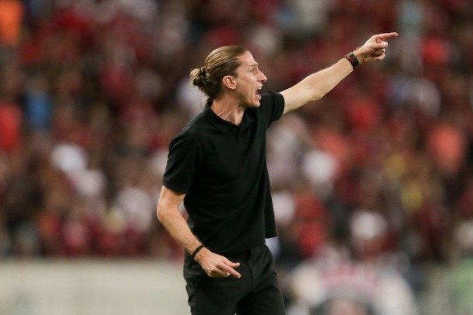 Filipe Luís adota estilo de jogo desde sua chegada ao Flamengo -  (crédito: Foto: Gilvan de Souza/Flamengo)