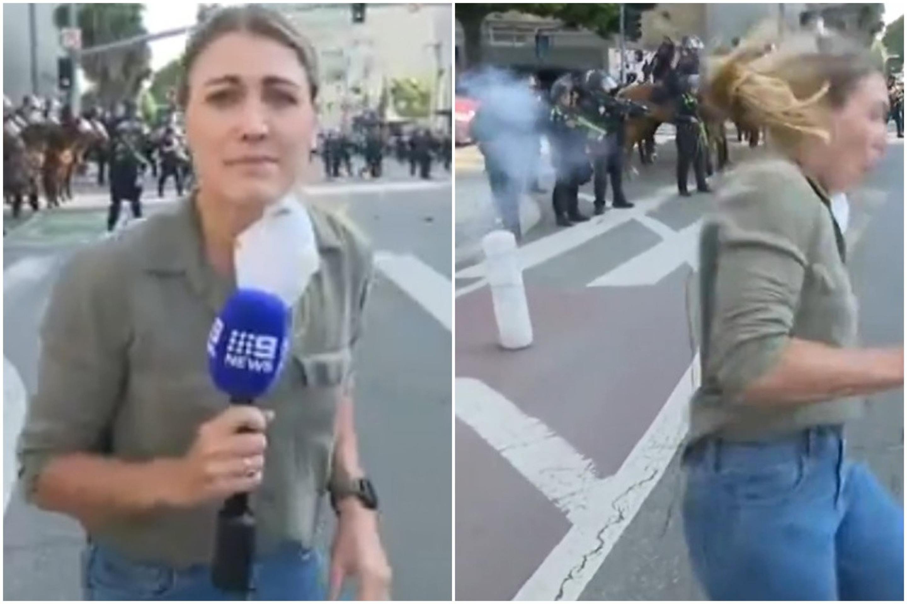 Repórter é atingida com bala de borracha durante protesto em Los Angeles