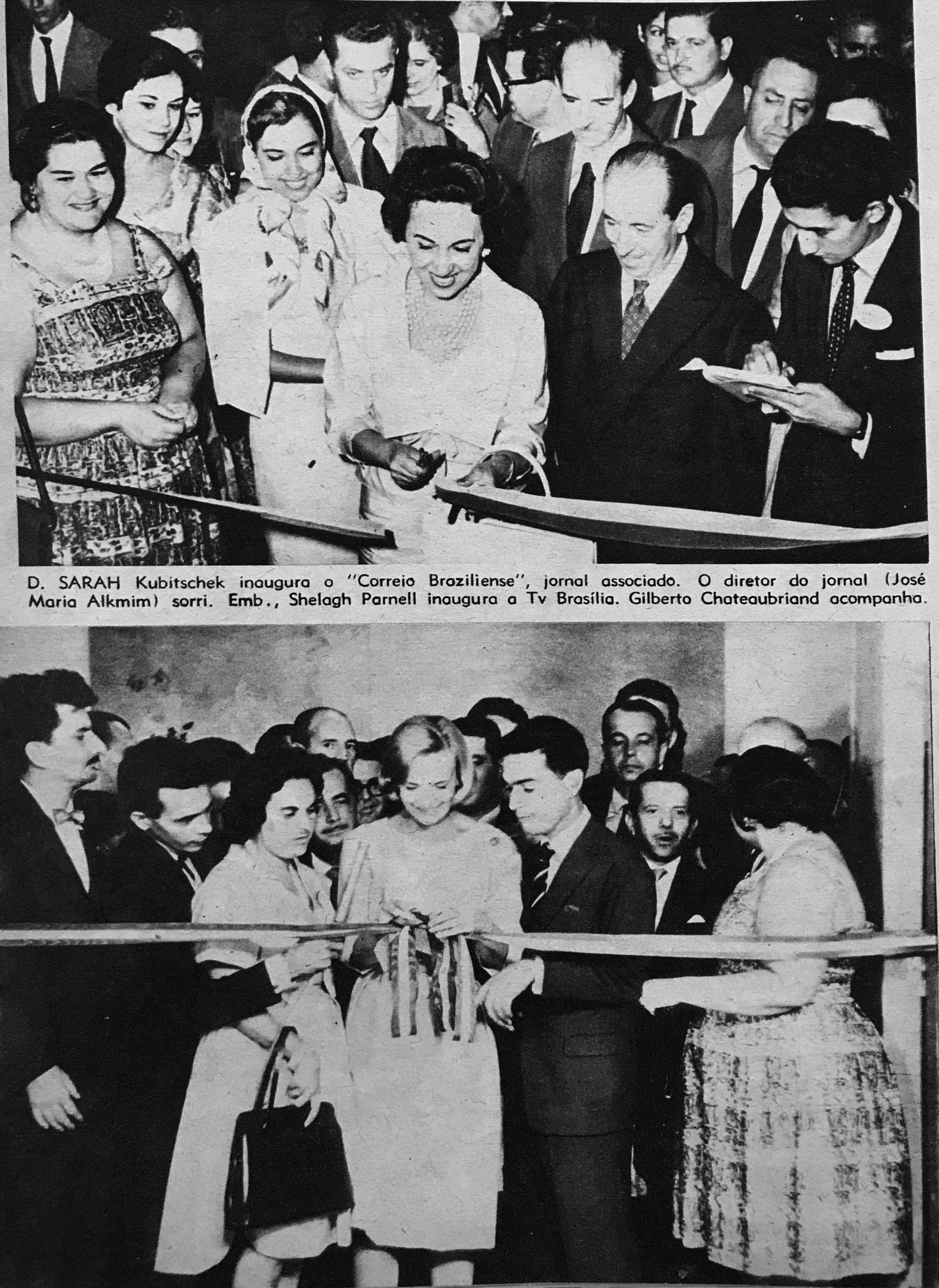 Exposição Assis Chateaubriand — Quem não ousa, não vence: Dona Sarah inaugura Correio Braziliense e TV Brasília 