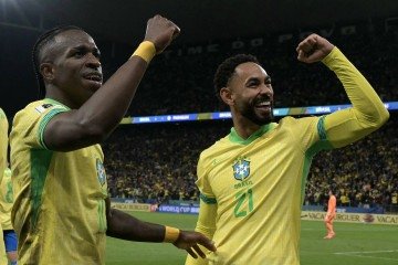 Melhor do Brasil em campo, Matheus Cunha foi solidário várias vezes em busca de Vinicius Junior e indica a formação de uma possível dupla de ataque -  (crédito:  AFP)