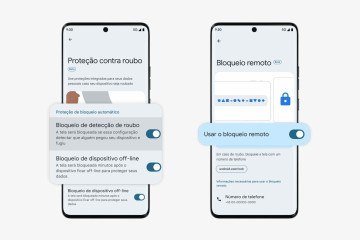 Telas dos celulares Android com o novo sistema antirroubo anunciado pelo Google -  (crédito: Divulgação Google)