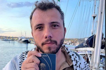 O ativista brasiliense Thiago Ávila está preso em Israel -  (crédito: Flotilla da Liberdade)