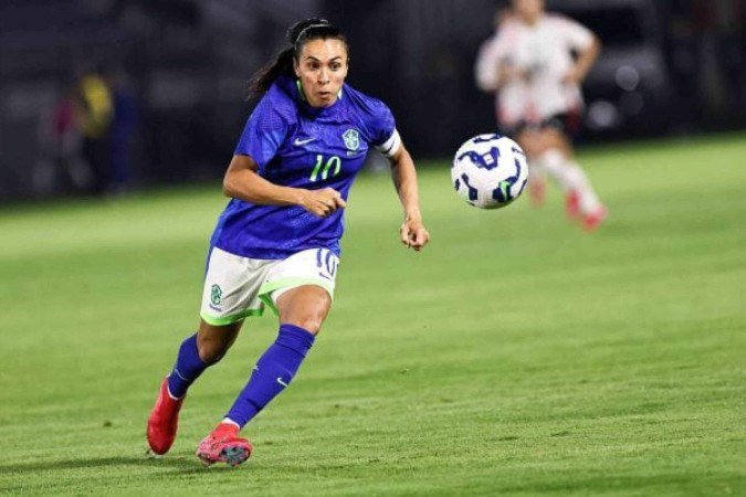 Marta pela Seleção Brasileira - (crédito: Livia Villas Boas / Staff Images Woman / CBF) Marta pela Seleção Brasileira - (crédito: Livia Villas Boas / Staff Images Woman / CBF)