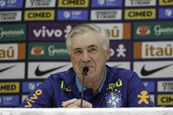 Ancelotti completa 66 anos no mesmo dia de Brasil x Paraguai - (crédito: Foto: Rafael Ribeiro / CBF) Ancelotti completa 66 anos no mesmo dia de Brasil x Paraguai - (crédito: Foto: Rafael Ribeiro / CBF)