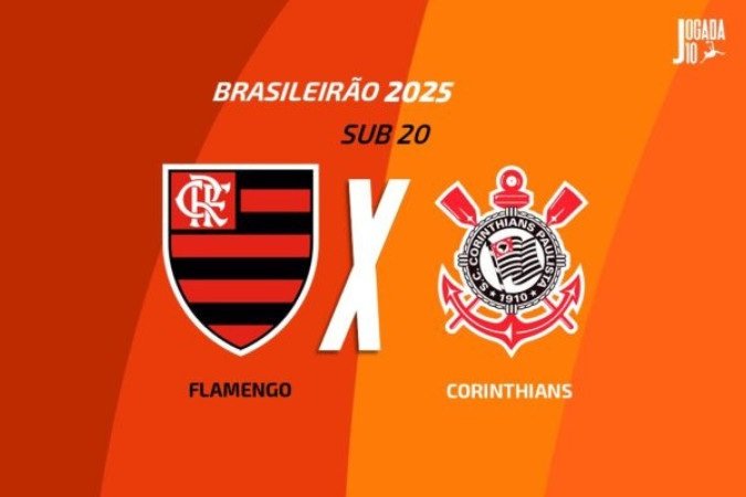 Flamengo e Corinthians duelam pelo Brasileirão Sub-20 -  (crédito: Arte: Jogada10)