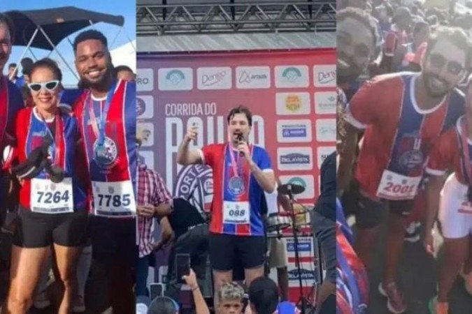 Emerson Ferretti e Jordan Dafner em corrida do Bahia - (crédito: Reprodução / Redes sociais) Emerson Ferretti e Jordan Dafner em corrida do Bahia - (crédito: Reprodução / Redes sociais)