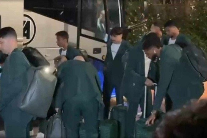 Palmeiras desembarcou nos Estados Unidos para disputar o Mundial de Clubes -  (crédito: Foto: Reprodução)