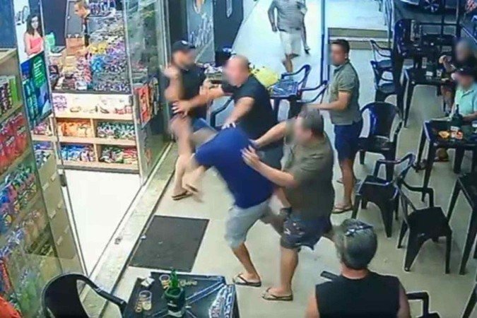 O caso foi registrado pelas câmeras de segurança do local - (crédito: Material cedido ao Correio) O caso foi registrado pelas câmeras de segurança do local - (crédito: Material cedido ao Correio)