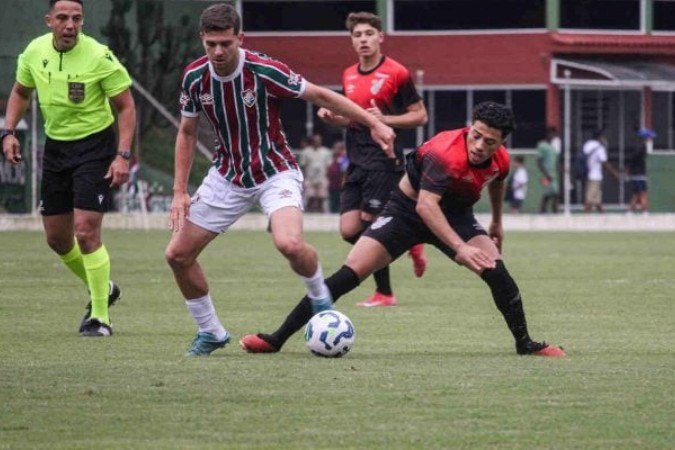 Teve emoção no final do jogo desta quarta-feira - (crédito: FOTO: LEONARDO BRASIL / FLUMINENSE F.C.) Teve emoção no final do jogo desta quarta-feira - (crédito: FOTO: LEONARDO BRASIL / FLUMINENSE F.C.)