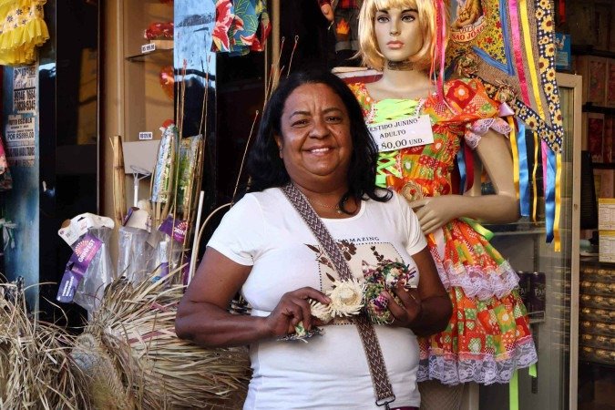 Todo ano, Antônia Pereira faz uma festa junina em Vicente Pires