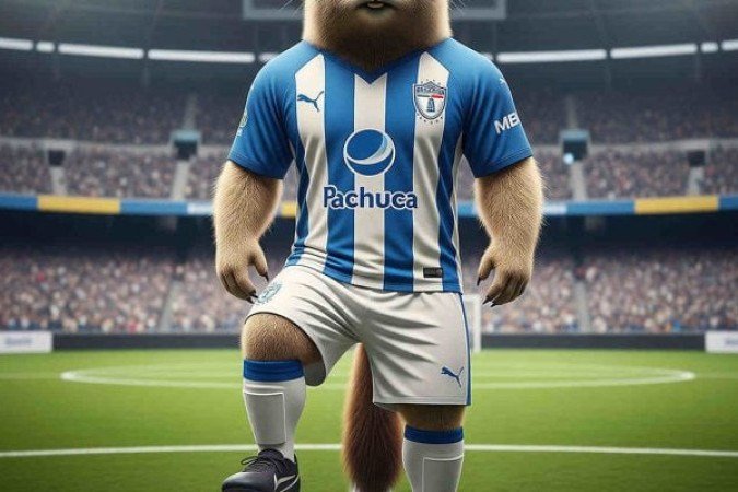 Indo para o México, o Pachuca tem como mascote um tuzo (espécie de roedor, parecido com um esquilo), que homenageia as raízes mineradoras do clube. Foto: Criado por IA/ Google Gemini
