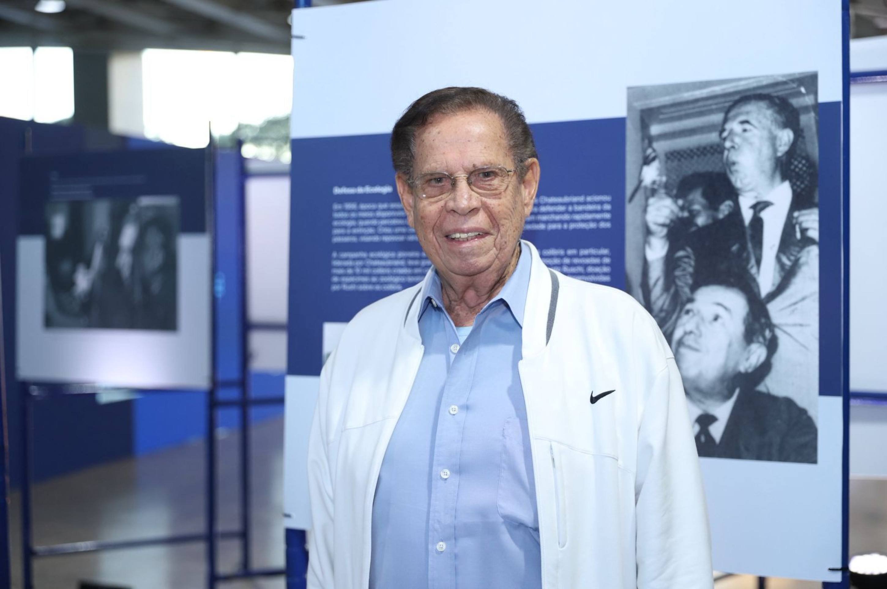 O procurador federal Francisco de Assis Chiaratto, de 88 anos, esteve presente na estreia para prestigiar a história de Chateaubriand e dos Diários dos Associados