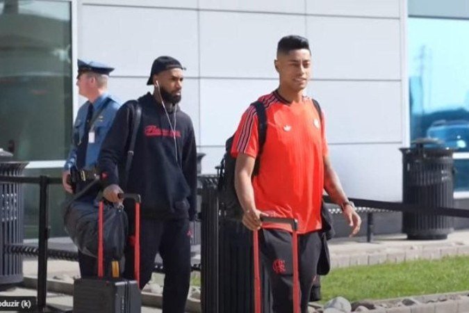 Flamengo desembarca nos EUA e se prepara para o início do Mundial de Clubes - (crédito: Foto: Reprodução/ FlamengoTV) Flamengo desembarca nos EUA e se prepara para o início do Mundial de Clubes - (crédito: Foto: Reprodução/ FlamengoTV)
