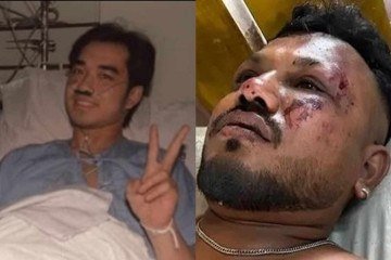 Ruangsak Loychusak (à esquerda) e Vishwash Kumar Ramesh (à direita) saíram vivos de acidentes aéreos tendo ocupado o mesmo número de assento -  (crédito: Reprodução)