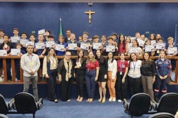 Alunos da escola CCI de Samambaia visitaram o Tribunal de Justiça do Distrito Federal e dos Territórios (TJDFT) -  (crédito: Evori Gralha/TJDFT)