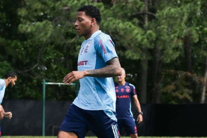 Gonzalo Plata em treino nesta sexta-feira pelo Flamengo - (crédito: Foto: Gilvan de Souza/Flamengo) Gonzalo Plata em treino nesta sexta-feira pelo Flamengo - (crédito: Foto: Gilvan de Souza/Flamengo)