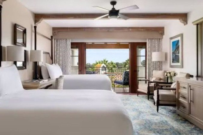 Vestiário da Universidade em Columbia, na Carolina do Sul, onde o Fluminense está hospedado -  (crédito: Foto: MARCELO GONÇALVES/FLUMINENSE FC)