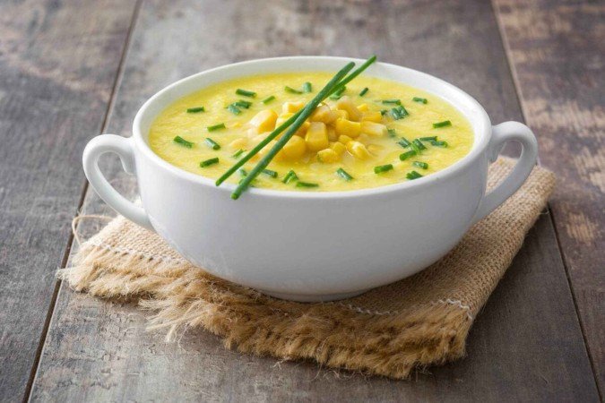 Sopa cremosa de milho-verde (Imagem: nblx | Shutterstock) - (crédito: EdiCase) Sopa cremosa de milho-verde (Imagem: nblx | Shutterstock) - (crédito: EdiCase)