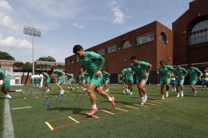 Palmeiras realizou penúltimo treino antes da estreia no Mundial - (crédito: Foto: Cesar Greco/Palmeiras) Palmeiras realizou penúltimo treino antes da estreia no Mundial - (crédito: Foto: Cesar Greco/Palmeiras)