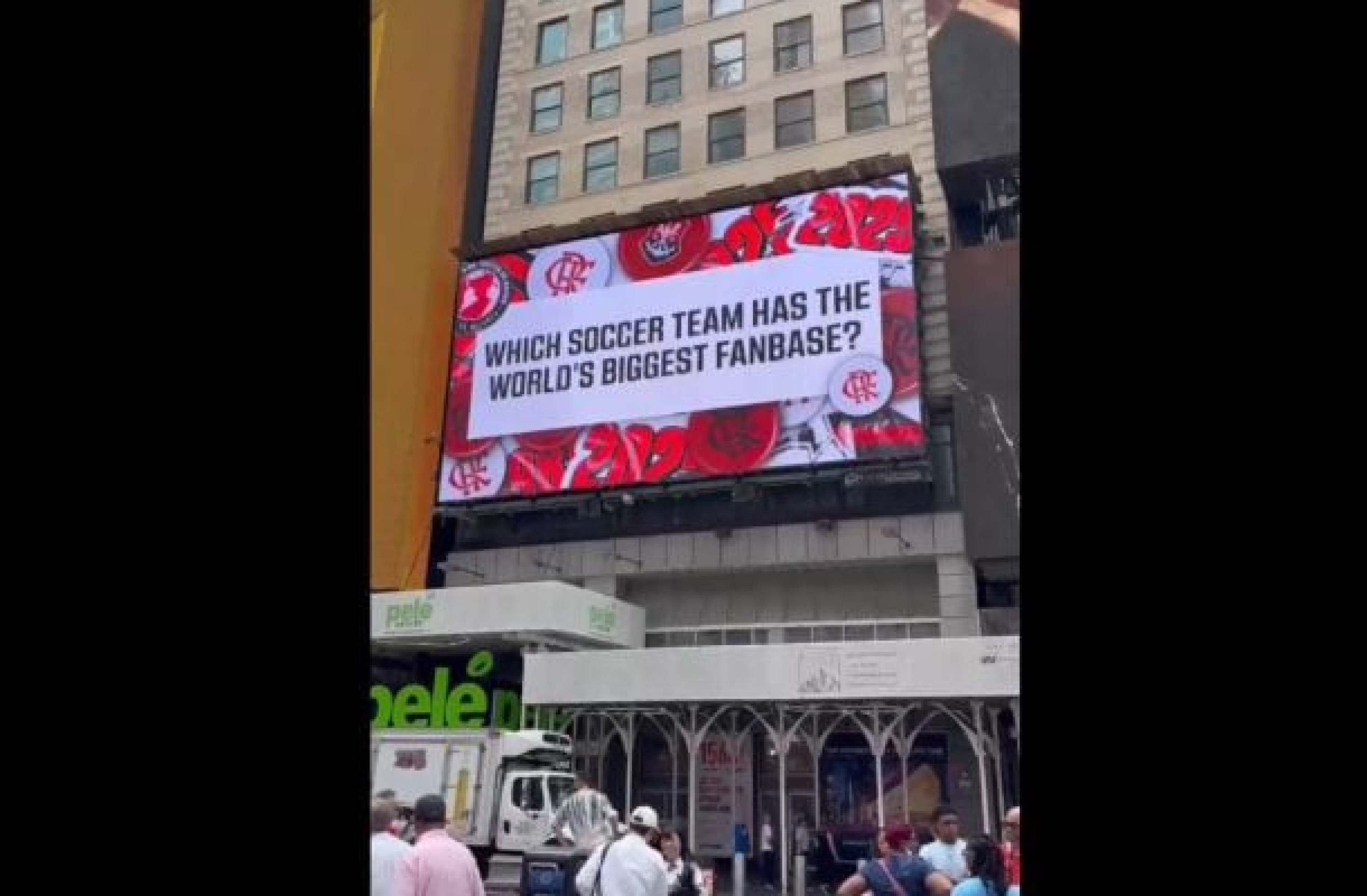 Flamengo exibe imagens do clube na Times Square para o Mundial