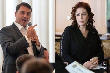 Em entrevista à Folha de S.Paulo, o filho mais velho do ex-presidente Jair Bolsonaro disse compreender a fuga da parlamentar e interpretou o ato como um 'desespero' diante da situação -  (crédito: ED ALVES/CB/D.A.Press / Marcos Corrêa/PR)