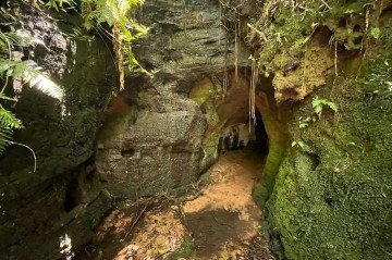 Paleotoca ou toca do tigre na coxilha da Almadén