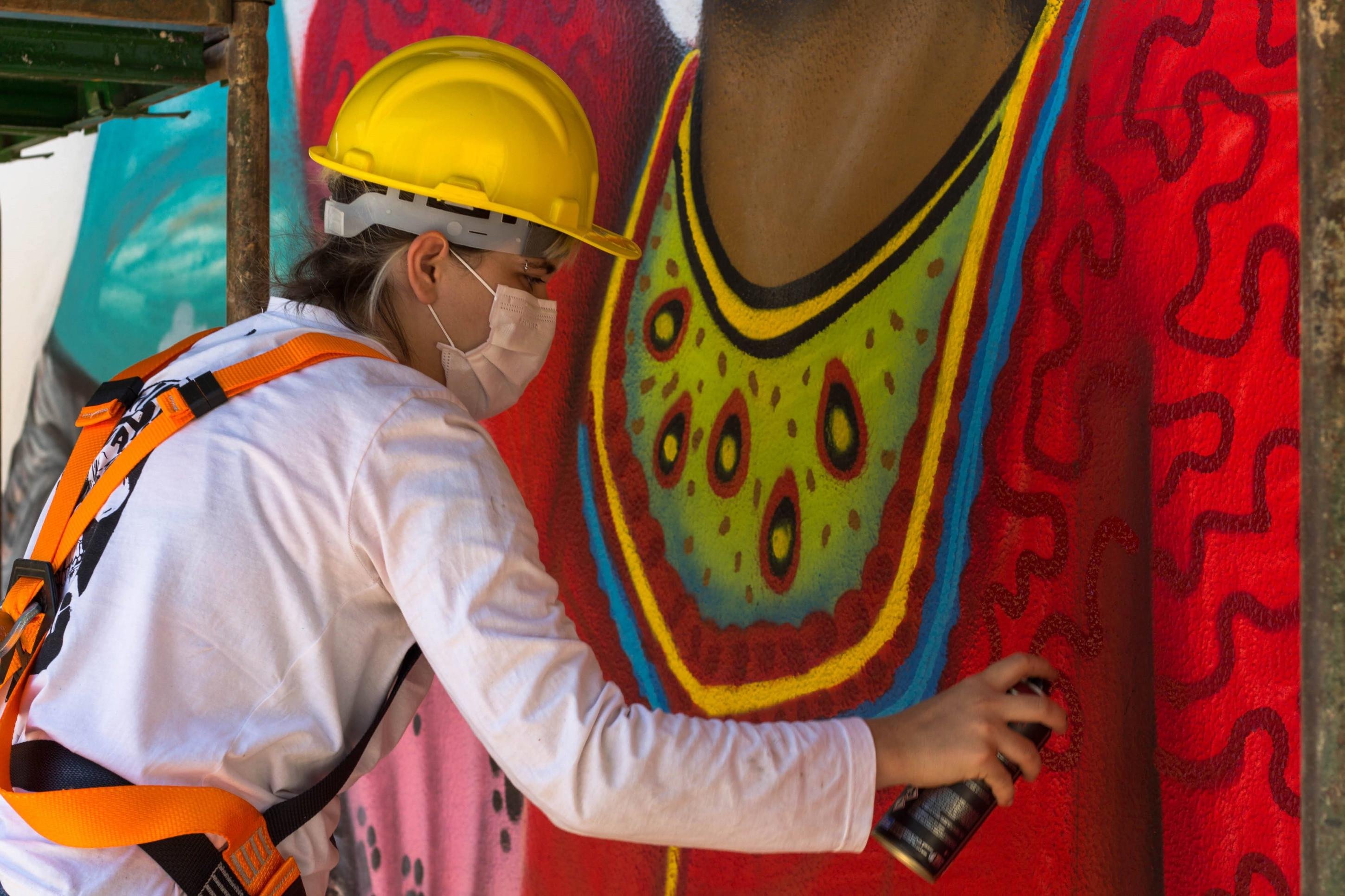 Iasmim Kali foi uma das mulheres precursoras do grafite em Planaltina