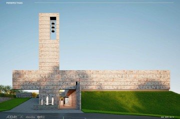 As linhas do templo são inspiradas na cruz de São Damião -  (crédito: Divulgação/ADEMI-DF)