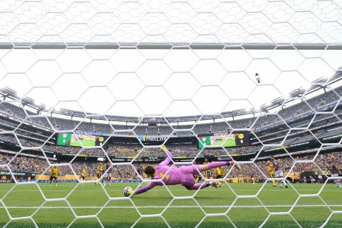 Estádio que receberá mais partidas na Copa do Mundo de Clubes, MetLife não viu gols no empate entre Palmeiras contra o Porto e do Fluminense com o Borussia Dortmund - (crédito: Getty Images via AFP) Estádio que receberá mais partidas na Copa do Mundo de Clubes, MetLife não viu gols no empate entre Palmeiras contra o Porto e do Fluminense com o Borussia Dortmund - (crédito: Getty Images via AFP)