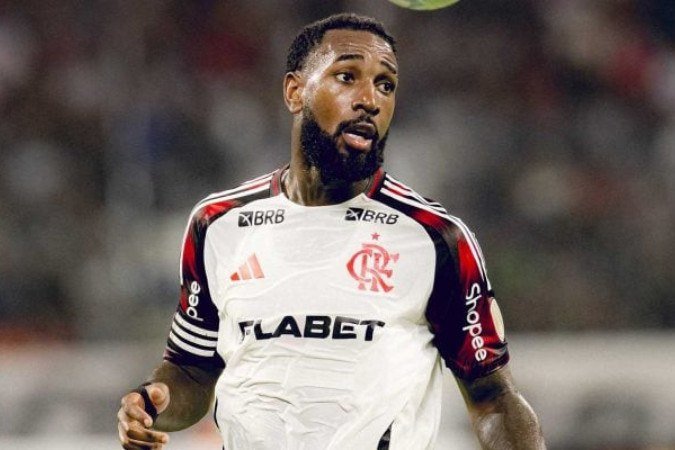 Gerson, pelo Flamengo -  (crédito: Adriano Fontes / Flamengo)