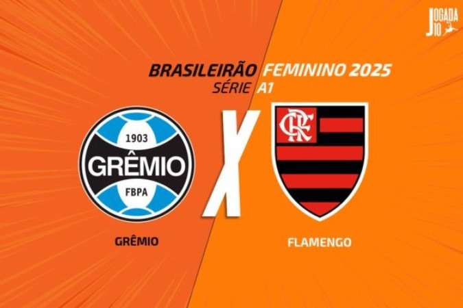 Grêmio e Flamengo fazem duelo pela última rodada do Brasileirão Feminino -  (crédito: Arte: Jogada10)